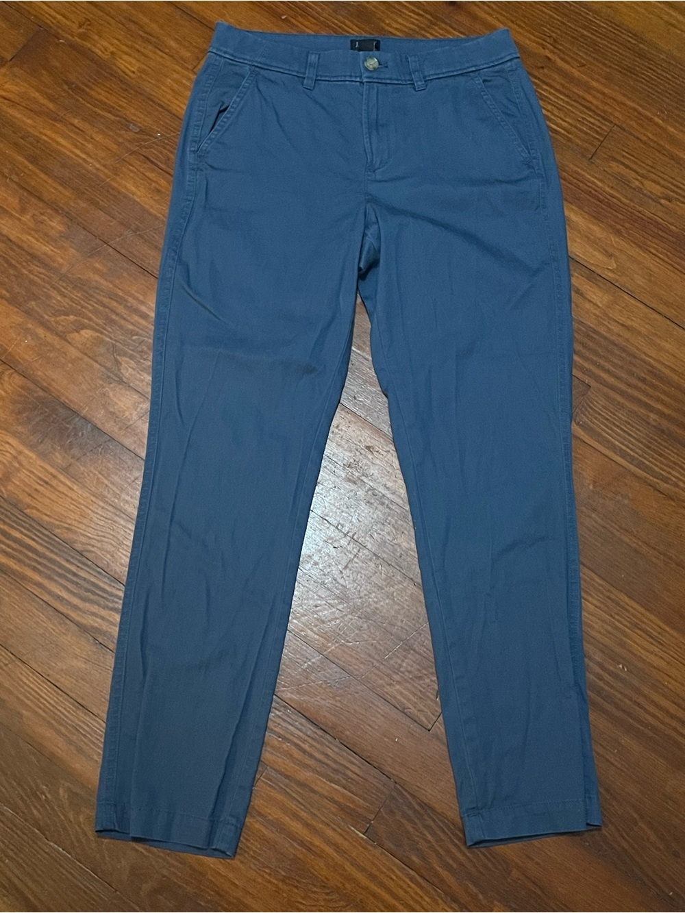 J.Crew Slim Chino Pants Women’s Size 0 Blue 100% Cotton Straight Leg